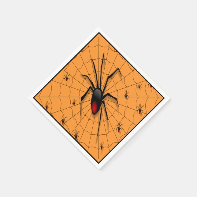 Servilleta De Papel Araña de viuda negra y bebés - (Borde)