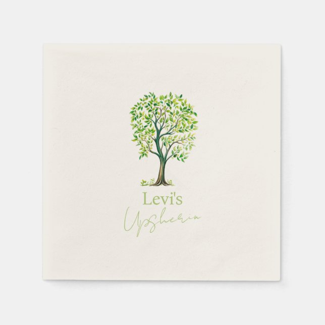 Servilleta De Papel Árbol acuático sofisticado Upsherin Upshernish (Anverso)