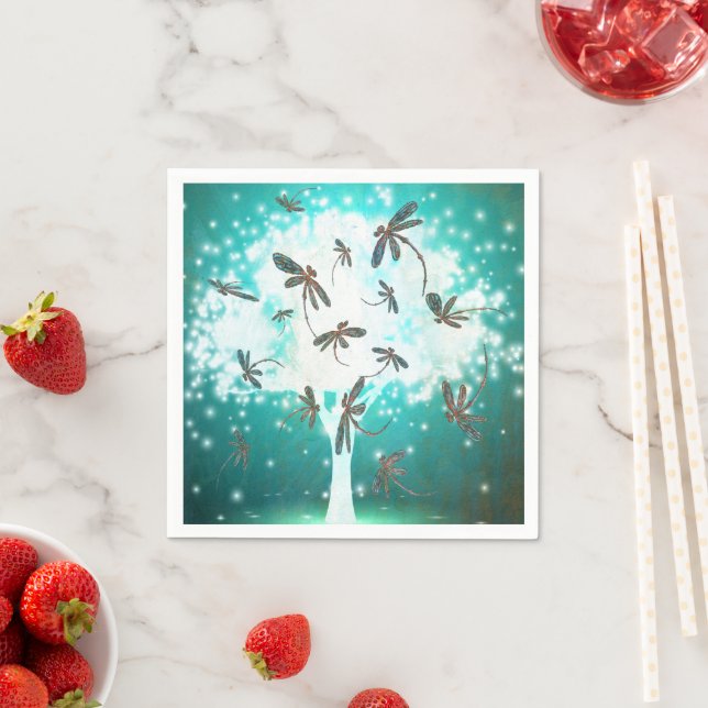 Servilleta De Papel Árbol brillante de libélula (In situ)