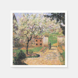 Servilleta De Papel Árbol de ciruelas, Eragny Camille Pissarro