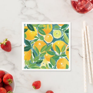 Servilleta De Papel Árbol de cítricos artesanal Limones Naranjas Limas