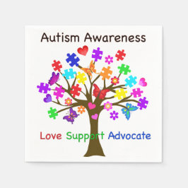 Servilleta De Papel Árbol de conciencia del autismo
