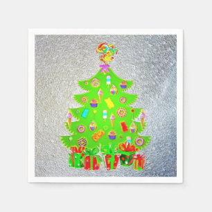 Servilleta De Papel Árbol de Dulces de Navidad
