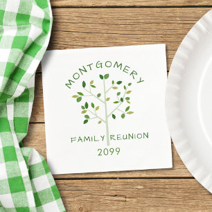 Servilleta De Papel Árbol de familia de la reunión de familia