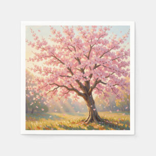 Servilleta De Papel Árbol de flor de cerezo en flor en primavera