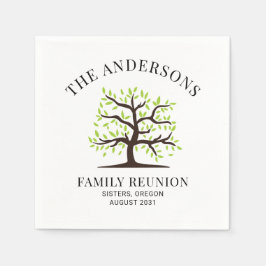 Servilleta De Papel Árbol de genealogía de la unión familiar personali