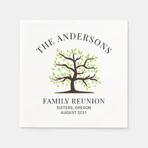 Servilleta De Papel Árbol de genealogía de la unión familiar personali