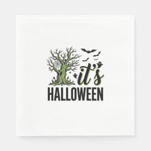 Servilleta De Papel Árbol de Halloween Es Halloween Vintage Espeluznan