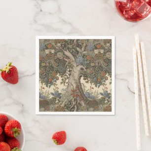 Servilleta De Papel Árbol de la Vida de William Morris Vintage Pre-Raf