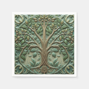 Servilleta De Papel árbol de la vida de William Morris Vintage pre-raf