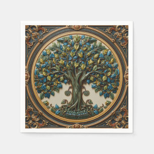 Servilleta De Papel árbol de la vida de William Morris Vintage pre-raf