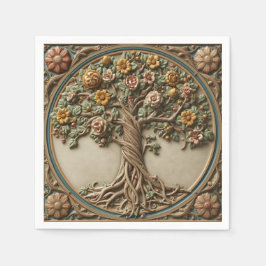 Servilleta De Papel árbol de la vida de William Morris Vintage pre-raf