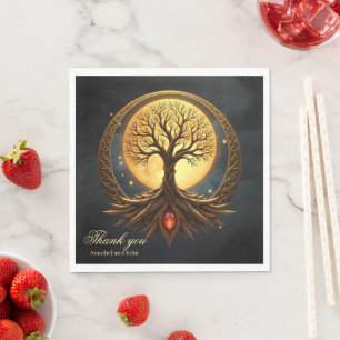 Servilleta De Papel Árbol de la Vida – Iluminación a la Luz de la Luna