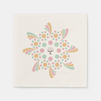 Servilleta De Papel Árbol de la Vida Mandala Pastel