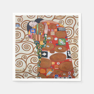 Servilleta De Papel Árbol de la Vida Vintage de Gustav Klimt Art Nouve