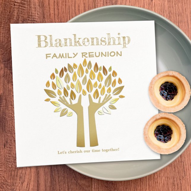 Servilleta De Papel Árbol de manos arriba deja elementos de unión fami (Subido por el creador)