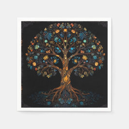 Servilleta De Papel Árbol de mosaicos de vidrio templado