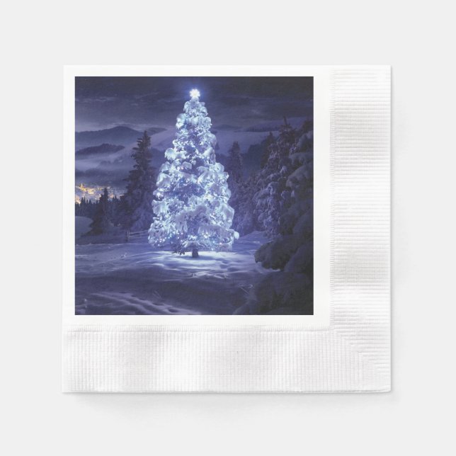 Servilleta De Papel Árbol de Navidad  (Anverso)