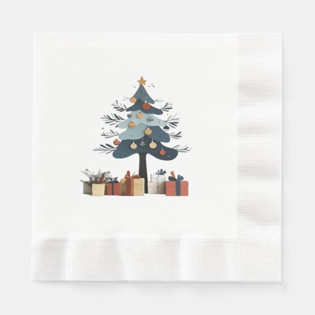 Servilleta De Papel árbol de Navidad (Anverso)