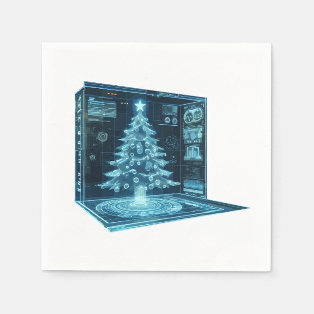 Servilleta De Papel Árbol de Navidad artificial (Anverso)