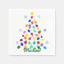 Servilleta De Papel Árbol de Navidad autista
