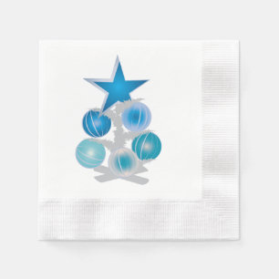 Servilleta De Papel Árbol de Navidad azul
