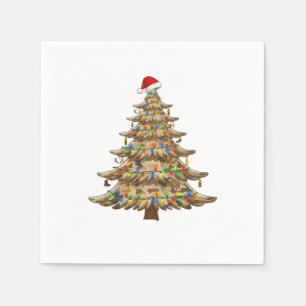 Servilleta De Papel Árbol de Navidad Camuflaje Veterano Militar Divert
