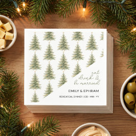 Servilleta De Papel Árbol de Navidad Come Bebe y Cásate