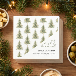 Servilleta De Papel Árbol de Navidad Come Bebe y Cásate