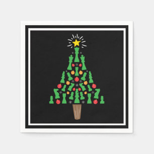 Servilleta De Papel Árbol de Navidad de ajedrez Piece
