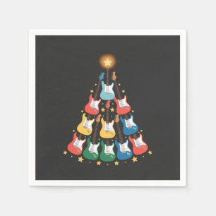 Servilleta De Papel Árbol de Navidad de Instrumentos de Música Eléctri