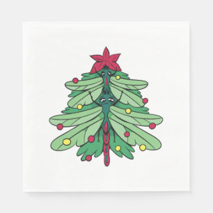 Servilleta De Papel Árbol de Navidad de la libélula