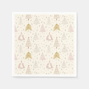 Servilleta De Papel Árbol de Navidad de la línea Boho