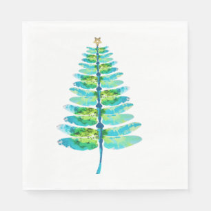 Servilleta De Papel Árbol de Navidad de libélula árbol de Navidad Impr