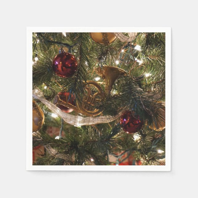 Servilleta De Papel Árbol de Navidad decorado (Anverso)