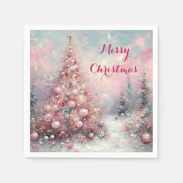 Servilleta De Papel Árbol de Navidad Impresionista Caprichoso