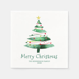 SERVILLETA DE PAPEL ÁRBOL DE NAVIDAD MODERNO