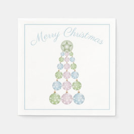 Servilleta De Papel Árbol de Navidad Moderno En Ornamentos De Color Pa