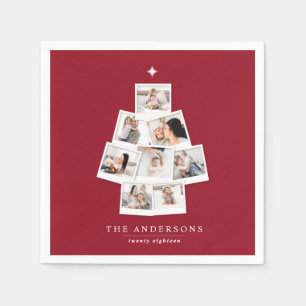 Servilleta De Papel Árbol de Navidad multifoto vacaciones
