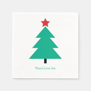 Servilleta De Papel Árbol de Navidad Paz Amo Joy