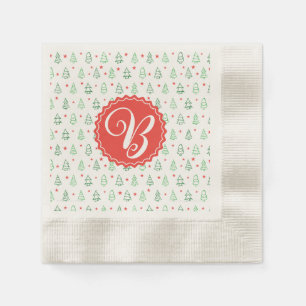 Servilleta De Papel árbol de Navidad rojo y verde