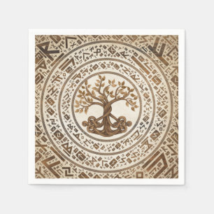 Servilleta De Papel Árbol de nudo celta - Yggdrasil