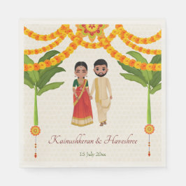 Servilleta De Papel Árbol de plátanos del boda Tamil de Telugu