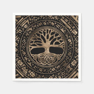 Servilleta De Papel Árbol de vida - Patrón Rústico Yggdrasil