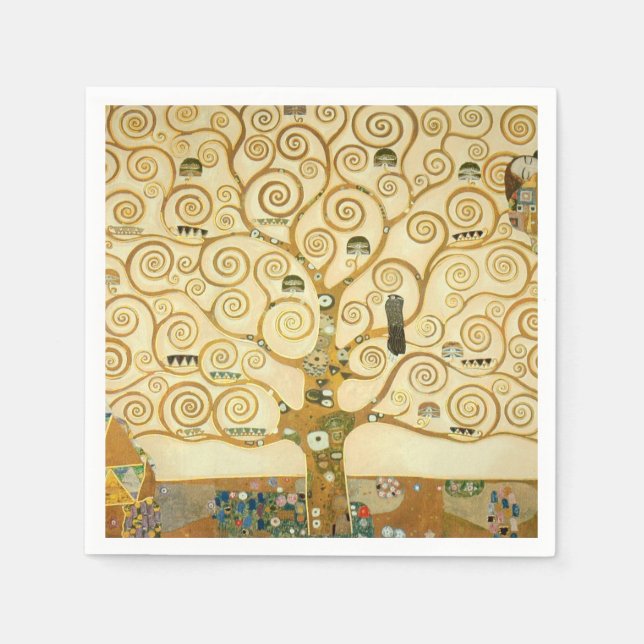 Servilleta De Papel Árbol de vida por Gustav Klimt (Anverso)