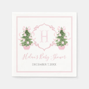 Servilleta De Papel Árbol precoz de navidad rosa