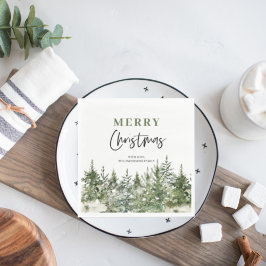 Servilleta De Papel Árbol verde de los navidades | Feliz Navidad