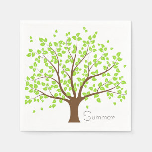 Servilleta De Papel Árbol verde de verano