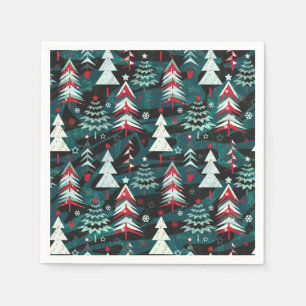 Servilleta De Papel Árboles de Navidad.