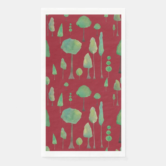 Servilleta De Papel Árboles de Navidad (Anverso)